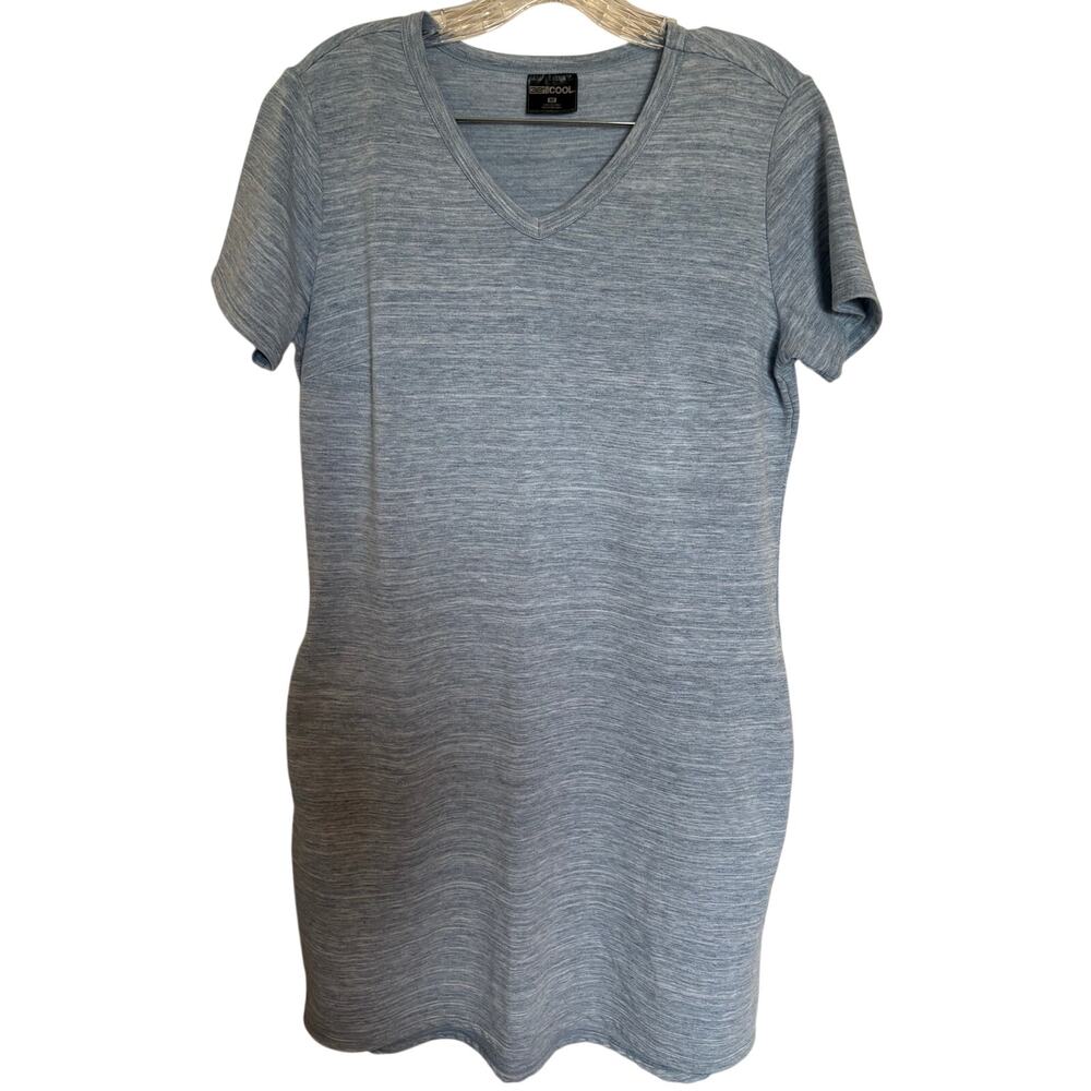 32 Degrees Cool casual dress, pockets, blue medium